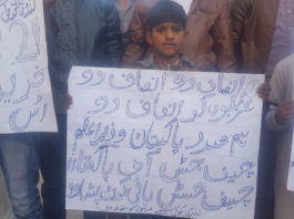Christian community in Landikotal demand for justice