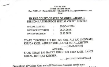 Court Hands Life Term To A Landikotal Resident